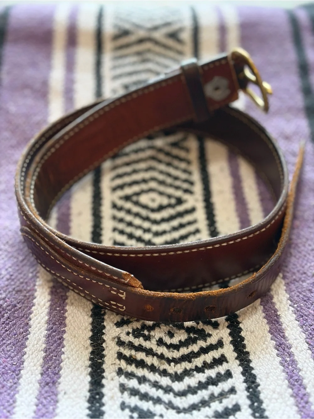Made in USA El Paso Saddlery River Belt Sz 36 russet.